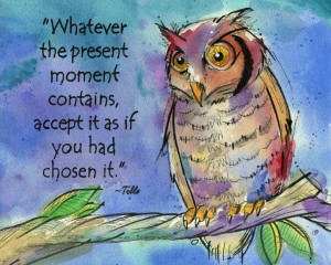Eckhart Tolle quote inspirational watercolor by art-hack