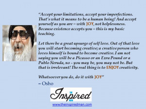 Inspiring Quotes – Osho Self Acceptance Quote