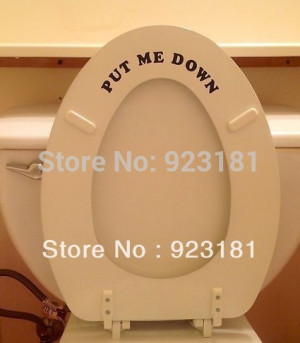 Hot Small Funny Put Me Down Bathroom Quote Wall Art Stickers Decal DIY ...