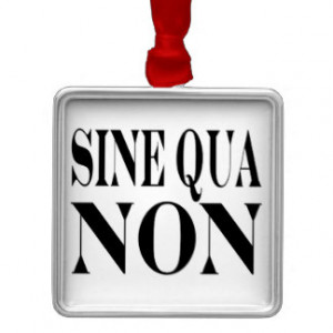 ... Qua Non Famous Latin Quote: Words to Live By Christmas Tree Ornaments
