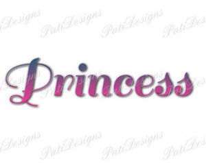 Princess Quote Shirt Iron On Transf er - Purple Quote Word Art, Cute ...