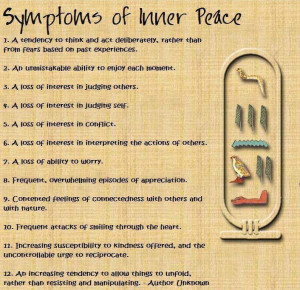 Symptoms of Inner Peace & Happiness