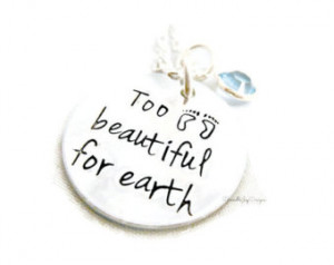 Hand Stamped Jewelry Personalized J ewelry Too Beautiful For Earth ...