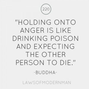 Holding onto anger is like drinking poison and expecting the other ...