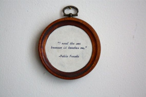 Miniature Framed Pablo Neruda Quote
