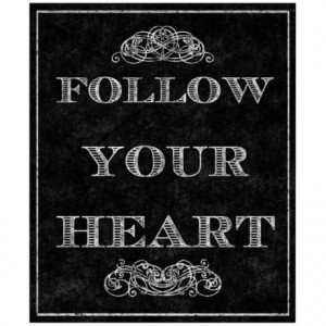 Follow Your Heart Vintage 20 High Canvas Wall Art #quote #inspiration