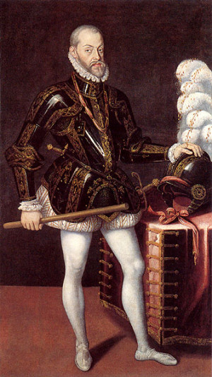 Philip II of Spain by an unknown artist, c. 1580. Oil on canvas.