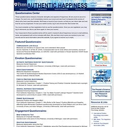 Authentic Happiness Inventory Questionnaire