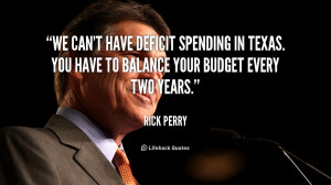 quote Rick Perry we cant have deficit spending in texas 108617 1 png