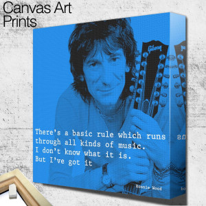rolling stones ronnie wood quote square wall art