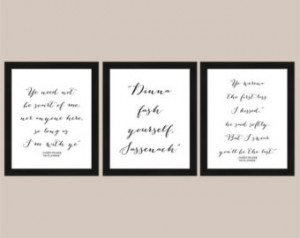Wall Art Quotes from Outlander Novels - 3 printable files, 8x10