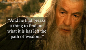 ... to Saruman, The Fellowship of the Ring, Book II, The Council of Elrond
