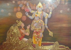 Krishna, the spiritual guide and teacher of the warrior Arjuna in the ...