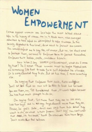 Women empowerment ...please read this