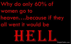Why do only 60% of women go to heaven... #women #heaven #hell