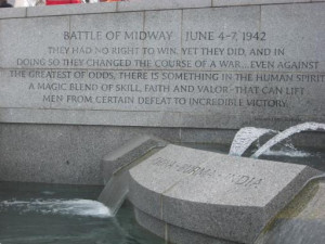 Battle of Midway quote at WWII memorial