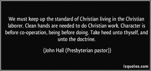 the standard of Christian living in the Christian laborer. Clean hands ...