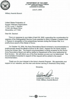 army letter of recommendation example