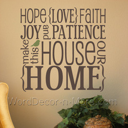 Bless Our Home Family Quote...