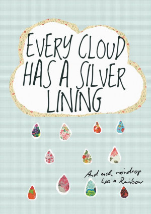 Every Cloud has a silver lining A4 print by Feltmountainstudios, £7 ...