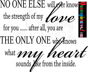 Baby Quotes - No One Else Love The Only One My Heart | Quotespictures ...