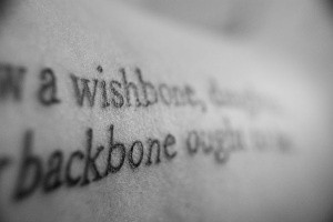 ... , where your backbone ought to be.” – Clementine Paddleford