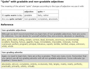 Gradable and Non-Gradable Adjectives II