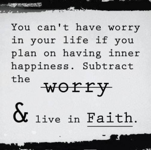 subtract the worry....