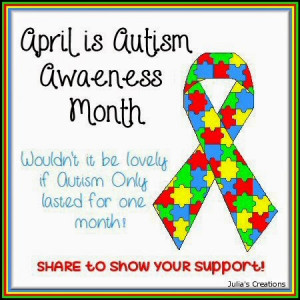 April is Autism awareness month. Share to show your support!