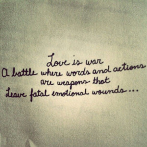 All is fair in love in war...