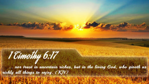 Timothy 6:17 - Bible Verse Quote by bible-quote