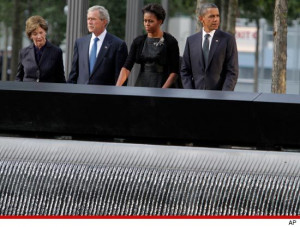 Pres. Bush, Obama Observe Moment of Silence at 9/11 Memorial
