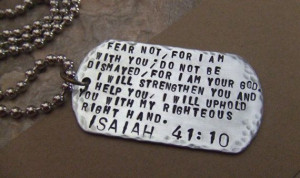 ... Bible Quotes, Necklaces Isaiah, Isaiah 4110, Handstamp Scriptures