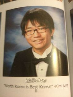 funny senior yearbook quotes north korea // funny yearbook quote More