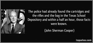 within a half an hour those facts were known John Sherman Cooper
