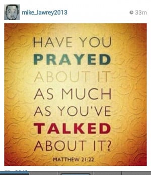 Just pray