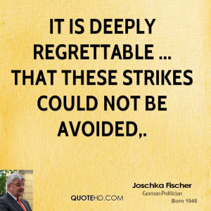 joschka fischer quote it is deeply regrettable that these strikes jpg