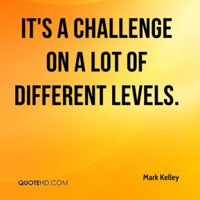 It’s A Challenge On A Lot Of Different Levels - Challenge Quote