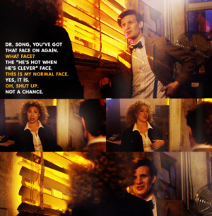 The Doctor and River Song Eleven and River flirting with each other ;)
