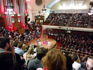 Daniel Kahneman speaking at the Methodist Hall, London