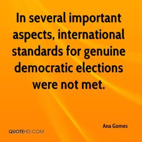 ... standards for genuine democratic elections were not met. - Ana Gomes