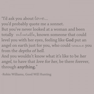 Good Will Hunting love quote