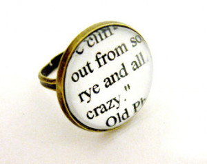 ... Book Page Jewelry Word Ring Quote Ring Book Ring Word Jewelry Quote
