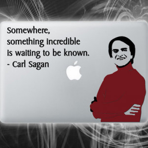 Carl sagan quote sticker for laptop cosmos vinyl macbook decal