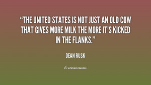 The United States is not just an old cow that gives more milk the more ...