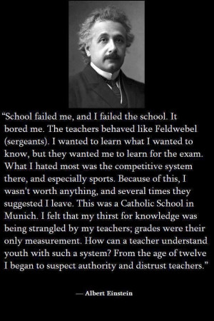 Einstein was just a regular guy miserable in school!