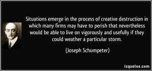 Situations emerge in the process of creative destruction in which many ...