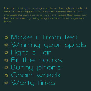 Lateral thinking Teaser