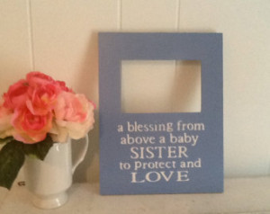 Custom Big Sister Quote Picture Frame, Baby Sister Gift, Personalized ...