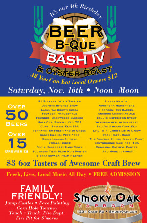 Beer B Que Bash Beer List and New Poster